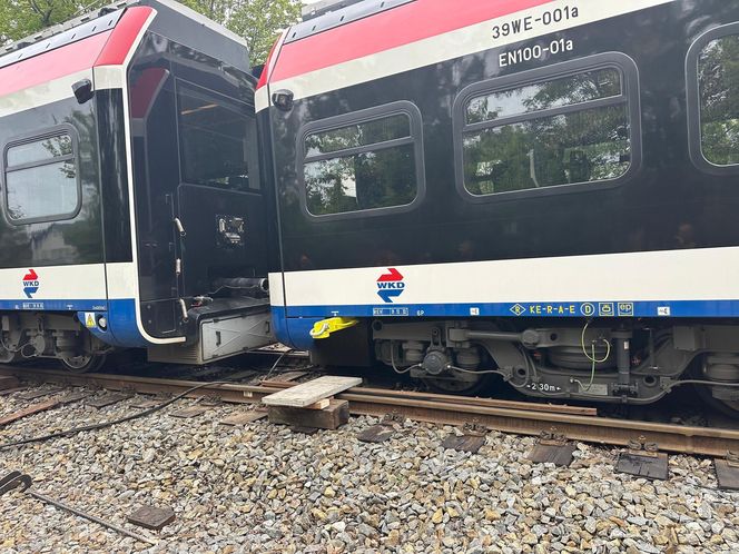 Paraliż komunikacyjny! Pociąg WKD wykoleił się w Grodzisku Mazowieckim