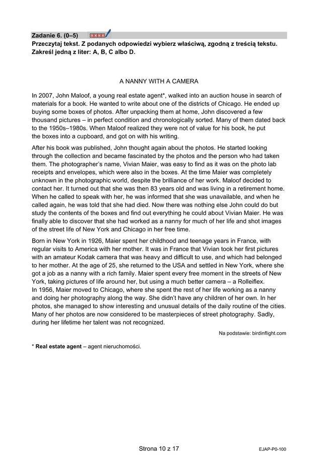 Matura 2025: angielski 7.05.2025. Arkusze CKE, poziom podstawowy [Formuła 2015]