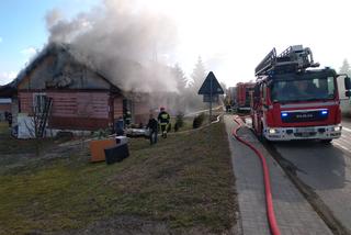 Pożar w domu jednorodzinny w miejscowości Dzierzkowice-Zastawie [GALERIA]