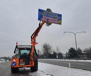 Rolnicy w Wejherowie. Protest na drodze krajowej nr 6