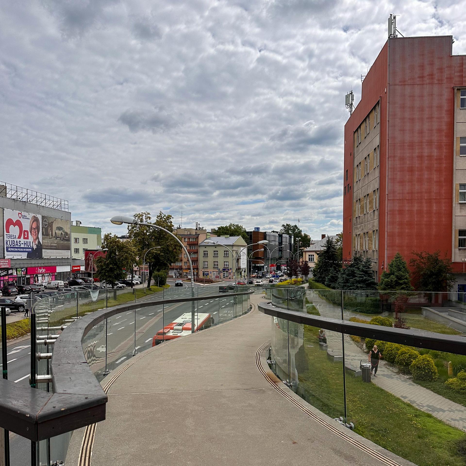 Okrągła kładka dla pieszych w Rzeszowie