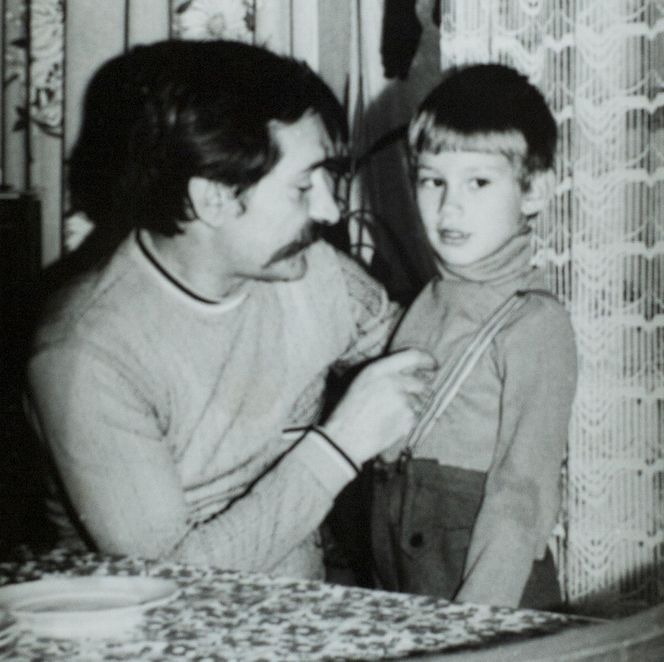 Lech Wałęsa z synem Sławomirem