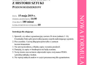 Matura 2019. Historia sztuki - arkusze CKE