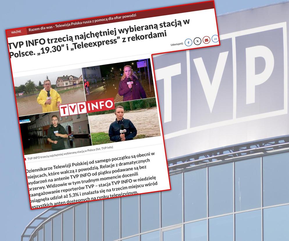 TVP Info trzecią najchętniej wybieraną stacją w Polsce.