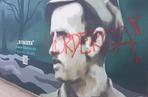 Zniszczono mural Żołnierzy Wyklętych! Napis MORDERCA na portrecie majora Łupaszki [ZDJĘCIA]