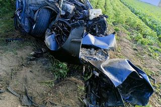 Śmiertelny wypadek pod Malborkiem. Dwóch nastolatków uderzyło w drzewo [ZDJĘCIA].