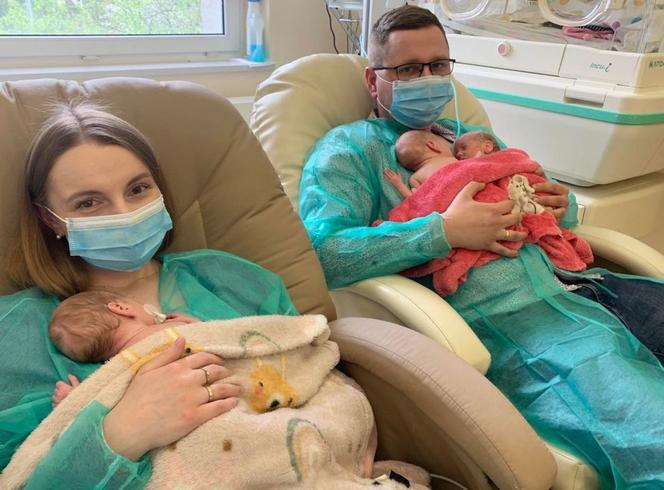 Oliwia, Zuzanna i Mikołaj - trojaczki urodzone w Lublinie
