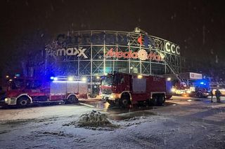 Pożar dachu galerii handlowej Molo