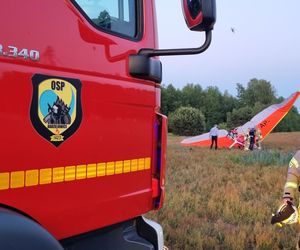 Motolotnia runęła na ziemię. Pilot w stanie ciężkim