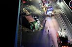 Wypadke na S7. Wjechał na remontowaną drogę. Wielka ciężarówka runęła na bok