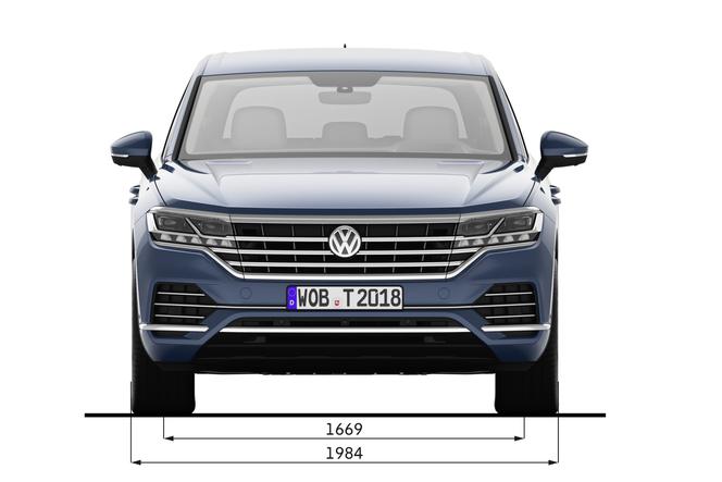 2018 Volkswagen Touareg - wymiary nadwozia