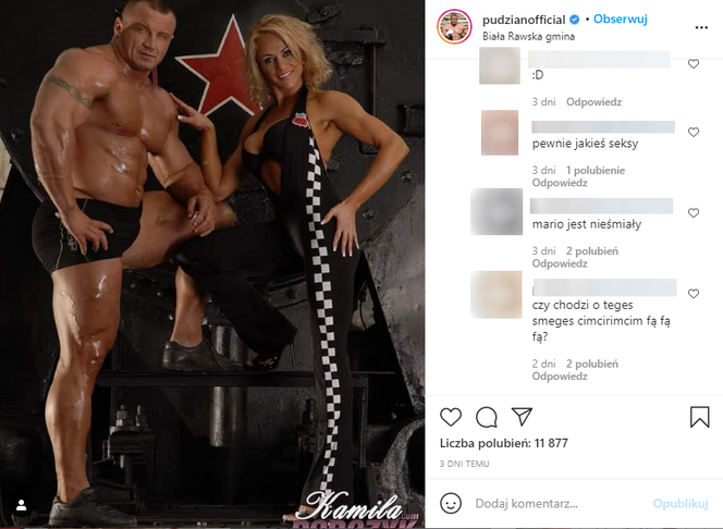 Komentarze u Mariusza Pudzianowskiego