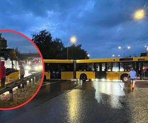 Szokujące manewry autobusem na DTŚ. Wjechał pod prąd i próbował zawrócić