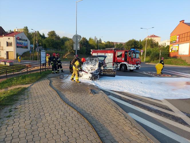 Pożar niopodal Targowiska w Starachowicach