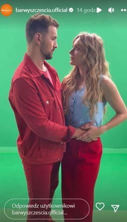 Nowa czołówka Barw szczęścia 2023. Marcin Kodur (Oskar Stoczyński), Renata (Anna Mrozowska) 