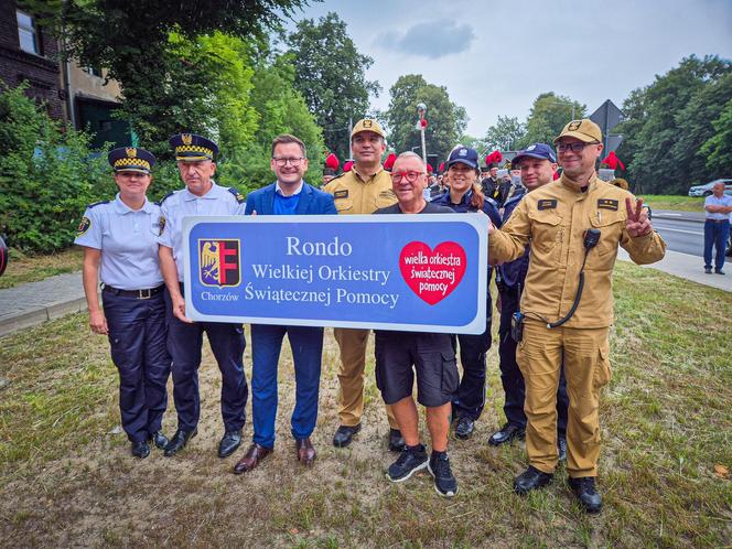 Jurek Owsiak przyjechał do Chorzowa. Oficjalnie otwarto rondo im. Fundacji WOŚP