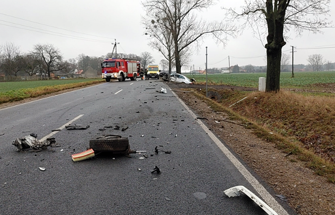Wypadek na trasie DW 454 Ziemiełowice – Namysłów