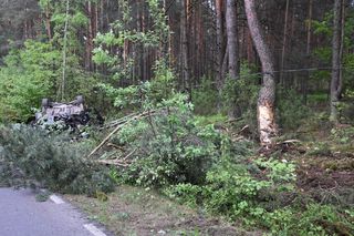 Na drodze powiatowej pomiędzy miejscowościami Zabiele i Wólka Różańska samochód osobowy uderzył w łosia. Wypadek zakończył się śmiercią kierowcy i pasażerki auta. 