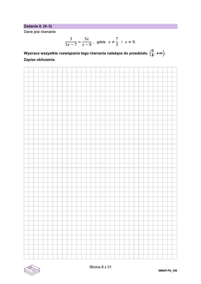 Matura poprawkowa  MATEMATYKA 2025- FORMUŁA 2023