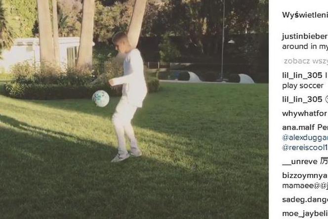 Justin Bieber i Neymar żonglują piłką
