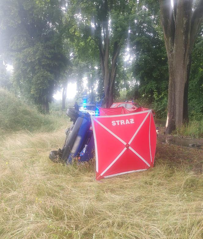 Śmiertelny wypadek koło Olsztyna. 29-latka wjechała w drzewo 