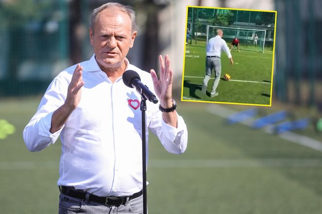  Filmik z Tuskiem trafił do sieci! Donald Tusk zaskoczył dzieci i ministra sportu