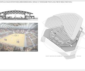 Nowa sportowa inwestycja, Białystok: hala sportowo - widowiskowa. Fot. Wojciech Gęsiak Studio Architektoniczne, materiały prasowe Urzędu Miejskiego w Białymstoku 