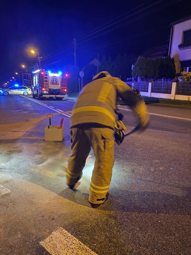 Czołowe zderzenie w Gorzycach! W dwóch samochodach znajdowało się 11 osób