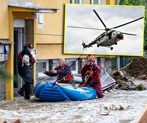 Czeskie śmigłowce ratują powodzian w rejonie Wrocławia