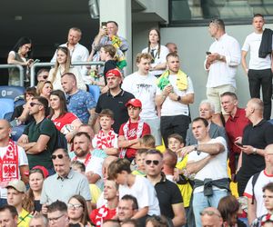 Kibice na meczu gwiazd Polska - Brazylia na Stadionie Śląskim