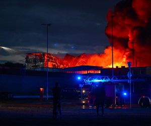 Pożar hali w Mińsku Mazowieckim