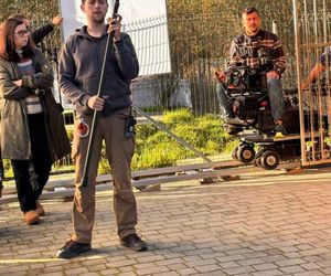 Ekipa filmowa w schronisku dla zwierząt w Nowym Sączu 