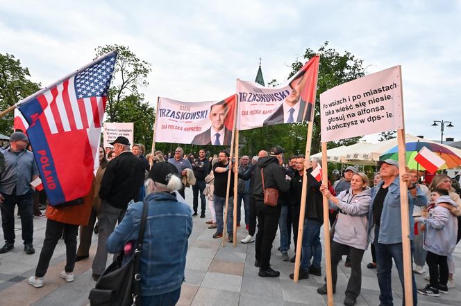 Karol Nawrocki na zorganizowanej przez telewizję Republika debacie przedwyborczej w Końskich