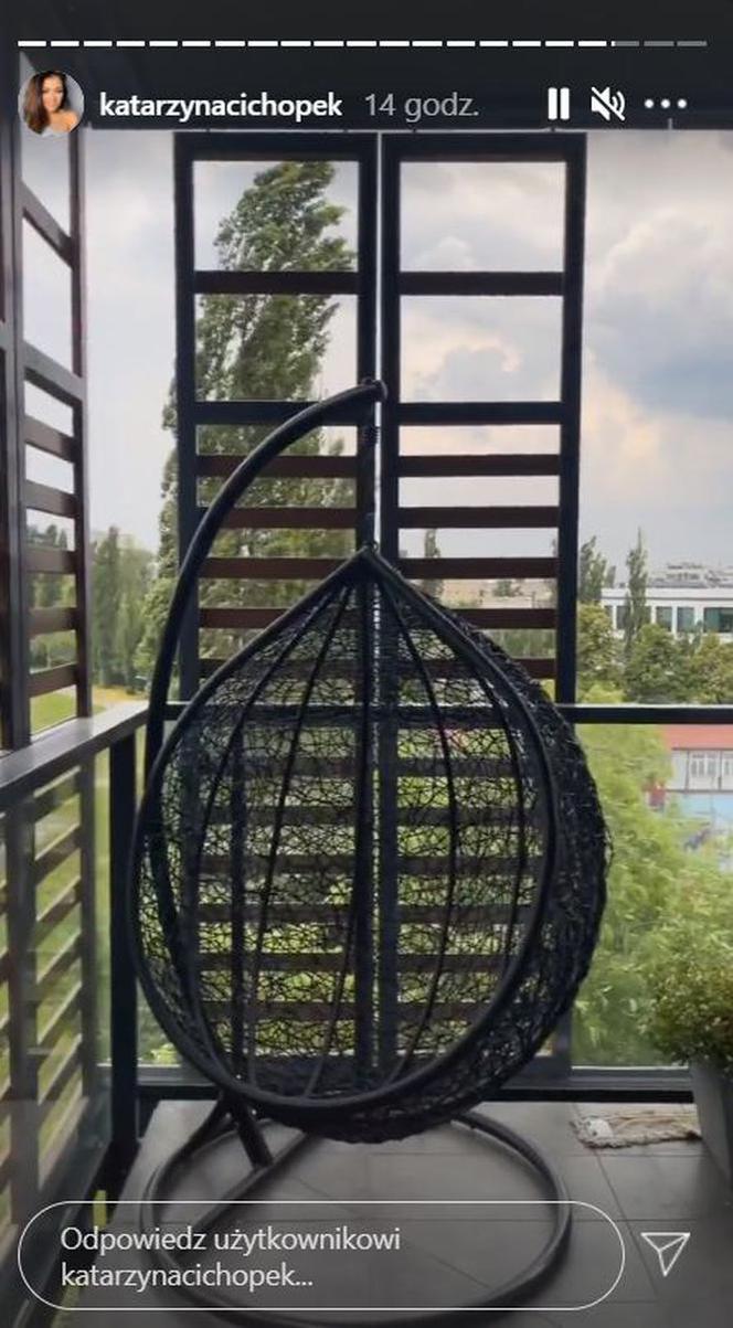 M jak miłość: balkon Katarzyny Cichopek (Kinga) z Instagrama