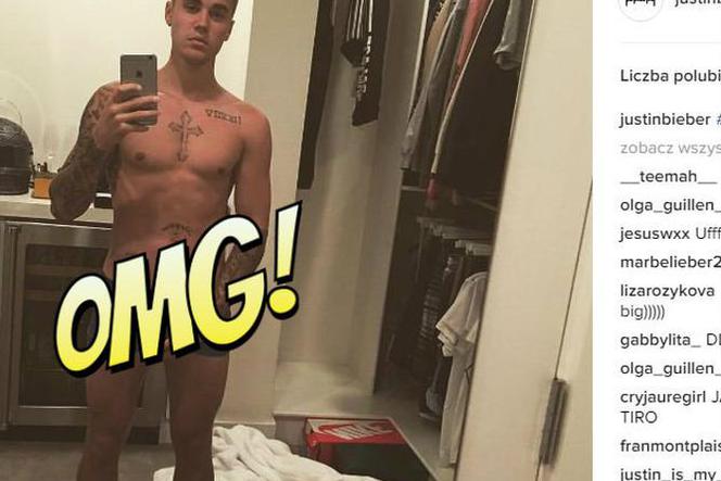Justin Bieber w majtkach