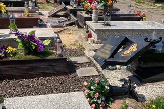 Szok! Kilkadziesiąt zdewastowanych nagrobków na cmentarzu w Piekarach Śląskich 