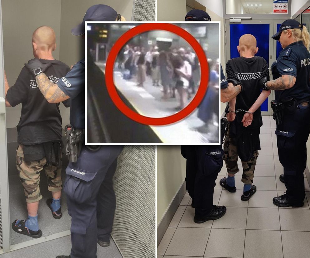 Warszawa: 42-latek zatrzymany po próbie wepchnięcia kobiety pod pociąg metra