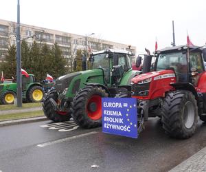 Protest rolników w Olsztynie 21 lutego. Co dzieje się w centrum?