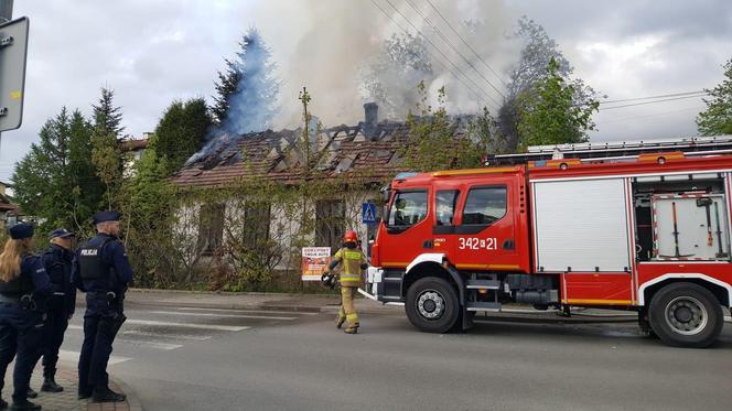Pożar budynku przy ul. Paderewskiego