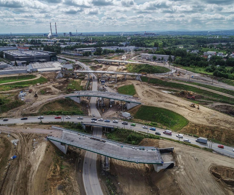 Zdjęcia z placu budowy S7 Kraków - Widoma, czerwiec 2024