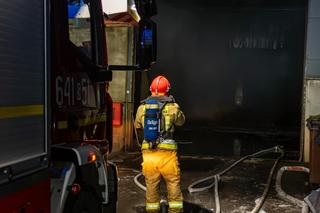 Pożar hali w Mikołowie Kamionce