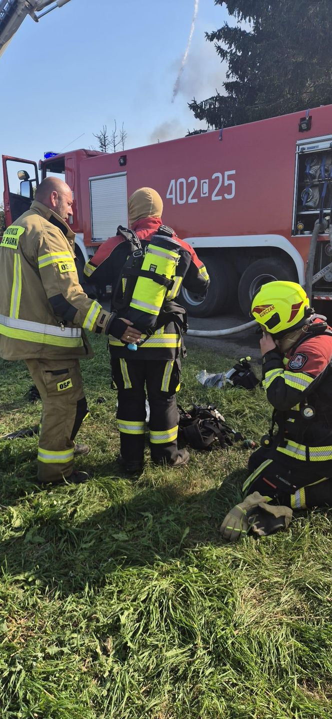 Pożar hal produkyjnych w Siarzewie