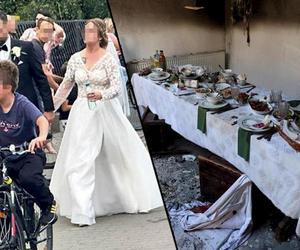 Suto zastawione stoły opuszczone w popłochu. Tragedia na weselu łamie serca 