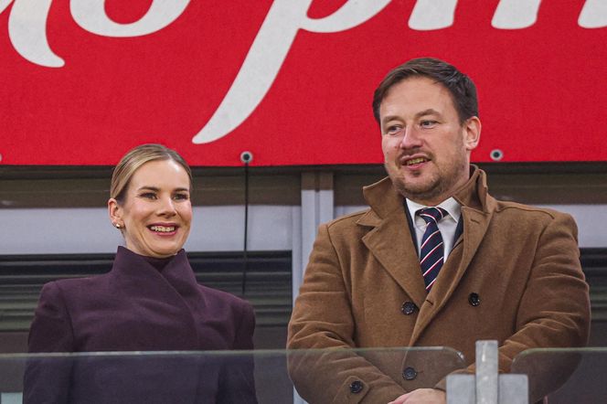 Marta Nawrocka na meczu Polska - Holandia