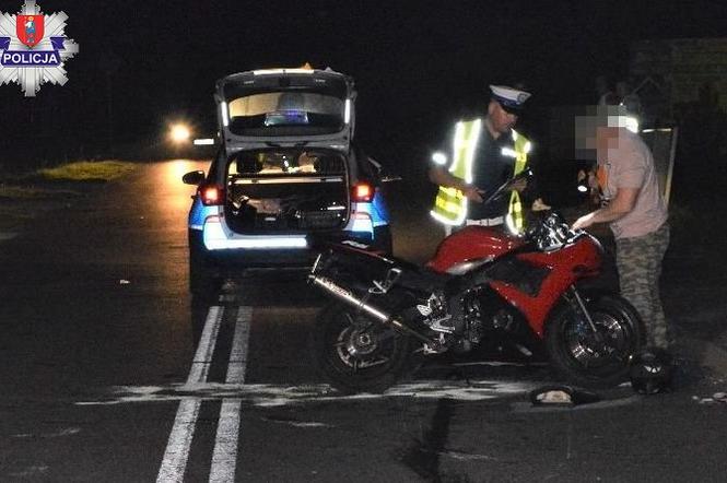 Lubelskie: Motocyklista wjechał w pieszego. Mężczyzna zmarł po kilku godzinach w szpitalu