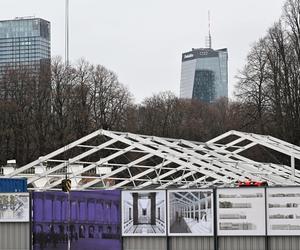 Budowa zadaszenia nad zabytkowymi pozostałościami Pałacu Saskiego 