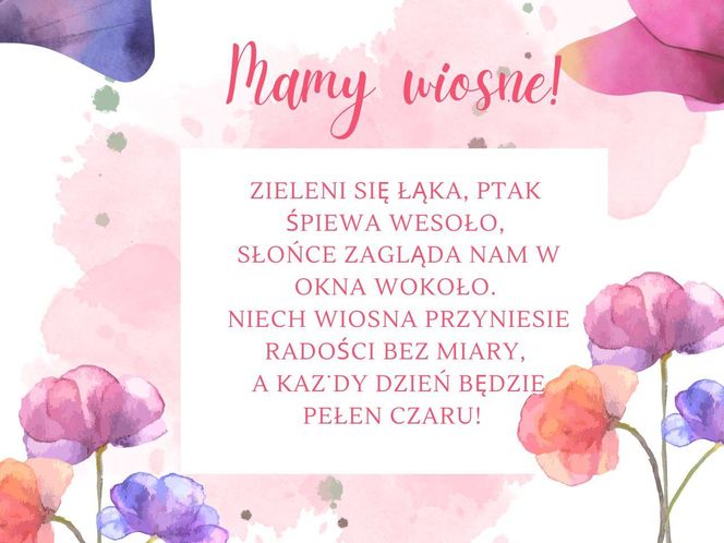 Dzień wiosny - kartki z życzeniami