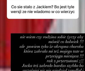 Laluna ujawnia przyczynę śmierci Jacka Wójcika z Królowych życia.  Okropna choroba