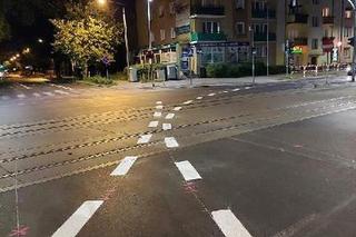 Dodatkowe oznakowanie na skrzyżowaniu Szosy Chełmińskiej i Żwirki i Wigury w Toruniu