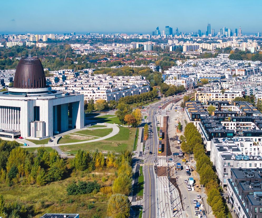 Nowa trasa tramwajowa w Miasteczku Wilanów